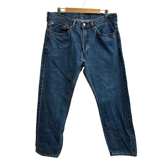 Levi Strauss Men's 505 Regular Fit Bootcut Medium Wash Jeans Size 36x30 Workwear - Picture 2 of 8